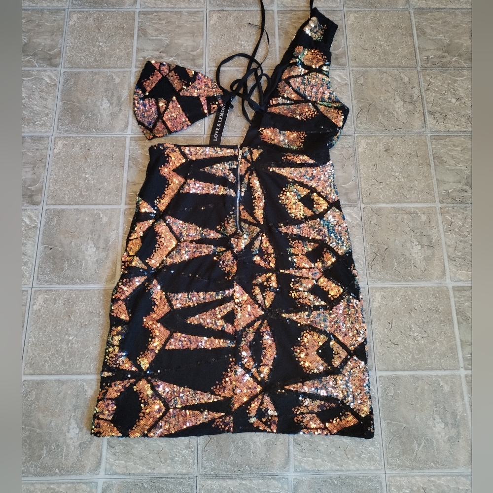 Sequin Bodycon Love & Lemonade dress